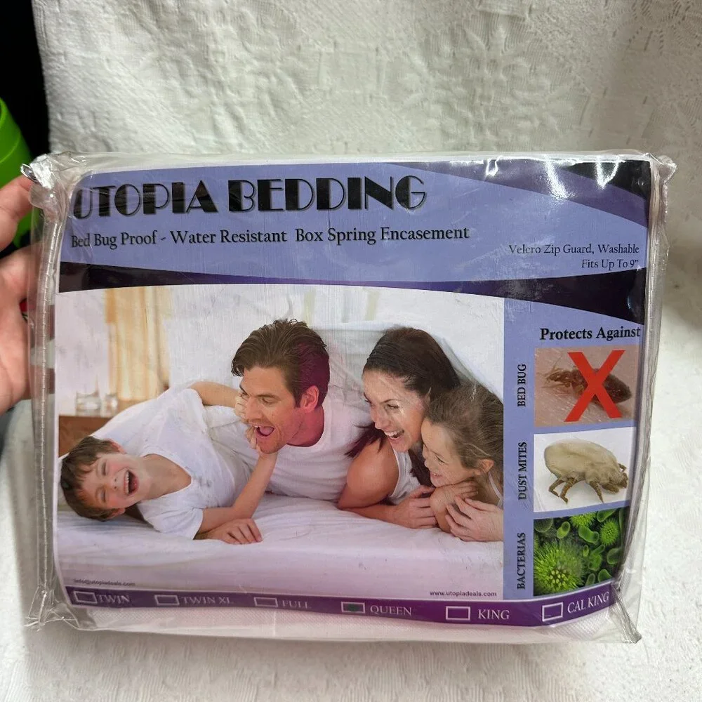 Utopia Bedding Bed Velcro Zip Guard Queen Size Cover New in Package